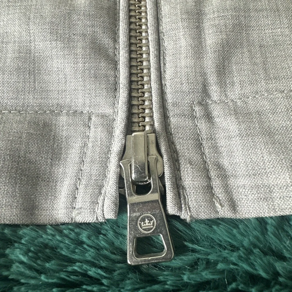 Peter Millar Size Large Crown Crafted Excursionist Lite Full Zip Vest Wool‎ Gray